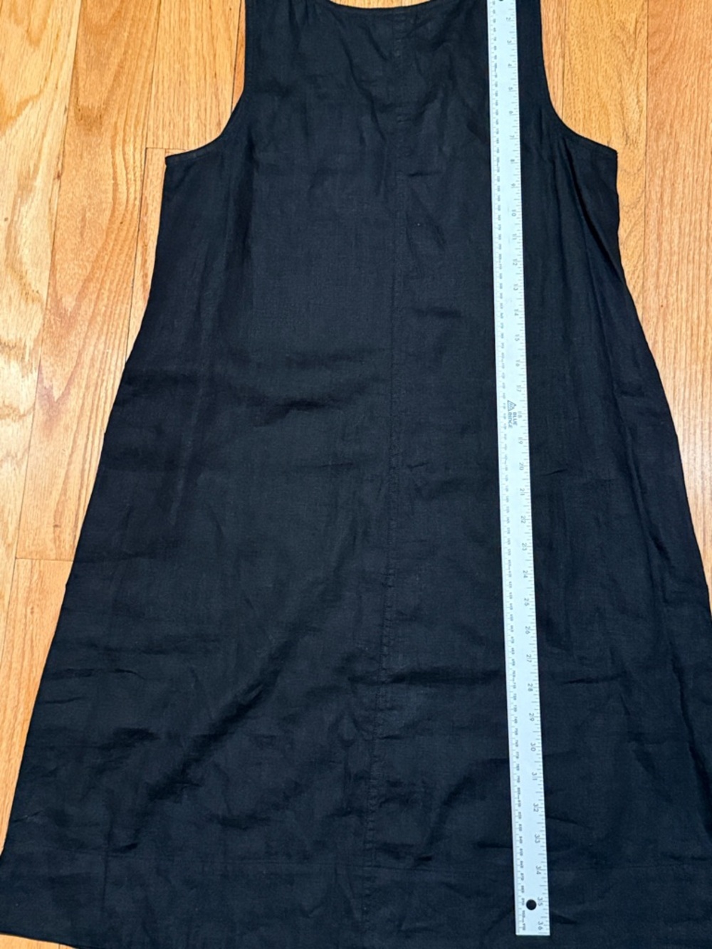 J. Jill Black Sleeveless 100% Linen Shift Mini Dress with Pockets Size Small - Picture 8 of 11